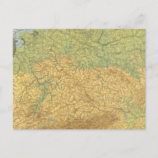 ドイツの地図 ポストカード (正面)