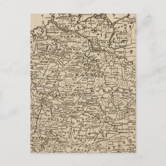 ドイツの地図 ポストカード (正面)