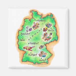 ドイツの地図 マグネット