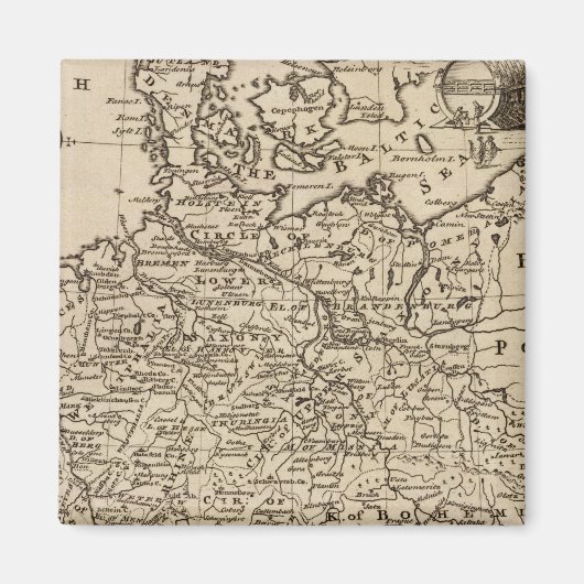 ドイツの地図 マグネット (正面)