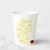 ドイツの地図 紙コップ (正面)