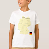ドイツの地図 Tシャツ (正面)