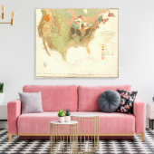 ドイツの地図US キャンバスプリント (インサイチュ (リビング))