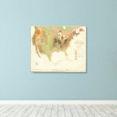 ドイツの地図US キャンバスプリント (インサイチュ (ウッドフロア))