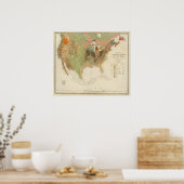 ドイツの地図US ポスター (キッチン)