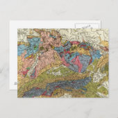 ドイツの地質図 ポストカード (正面/裏面)