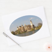 ドイツの城シュヴェリン – シュロス – マーチェンシュロス 楕円形シール (封筒)