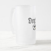 ドイツの大きいfussballのロゴ フロストグラスビールジョッキ (正面左)