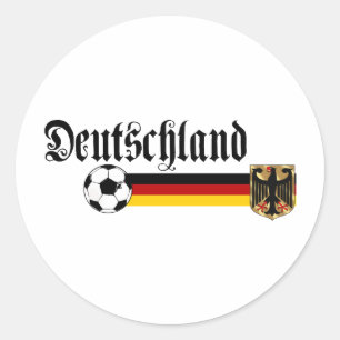 ドイツの大きいfussballのロゴ ラウンドシール