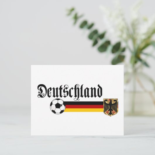 ドイツの大型フスボールのロゴ ポストカード (スタンド正面)