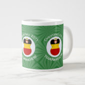 ドイツの天使のクリスマスフラグ(カスタマイズ可能) ジャンボコーヒーマグカップ (正面右)
