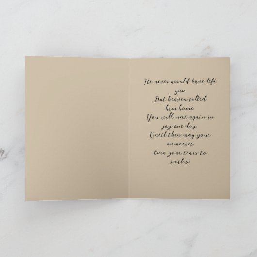 ドイツの天使を失う悔やみや弔慰 カード (内部)