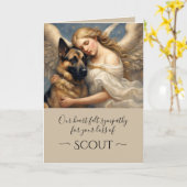 ドイツの天使を失う悔やみや弔慰 カード (黄色い花)