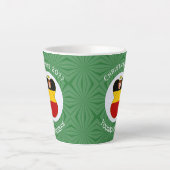ドイツの天使クリスマスフラグ パーソナライズ カフェラテマグ (正面)