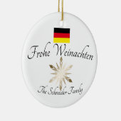 ドイツの姓フロエ·ワイナッチテン·ドイツ国旗 セラミックオーナメント (右)