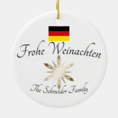 ドイツの姓フロエ·ワイナッチテン·ドイツ国旗 セラミックオーナメント (裏面)
