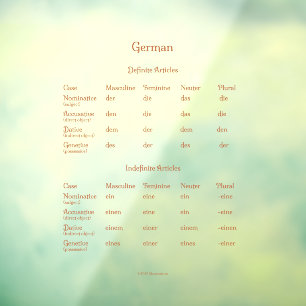 ドイツの定限無限文法  ウィンドウサイン