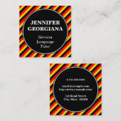 ドイツの家庭教師の名刺 スクエア名刺 (正面/裏面)