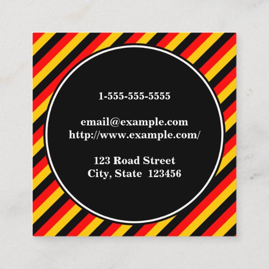 ドイツの家庭教師の名刺 スクエア名刺 (裏面)