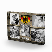 ドイツの家族の写真ブロック、ドイツ国旗、木材 フォトブロック (右)