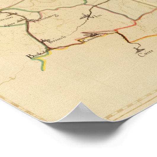 ドイツの川と谷 ポスター (角)