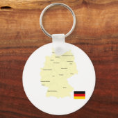 ドイツの州と州都の地図 キーホルダー (正面)