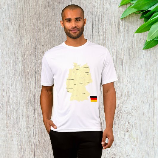 ドイツの州と州都の地図 Tシャツ