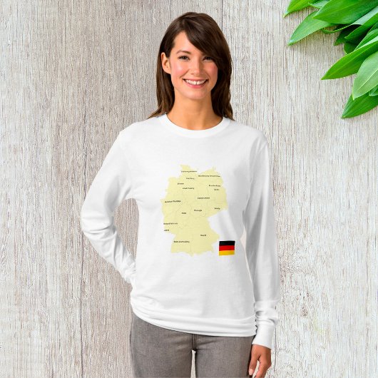 ドイツの州と州都の地図 Tシャツ