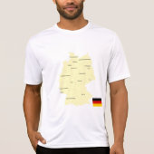 ドイツの州と州都の地図 Tシャツ (正面)