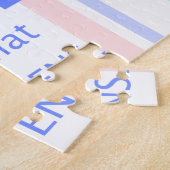 ドイツの引用文について家族の白マルゲライトフラワー ジグソーパズル (側面)