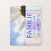 ドイツの引用文について家族の白マルゲライトフラワー ジグソーパズル (縦)