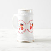 ドイツの愛のハートフラグ ビールジョッキ (正面左)