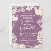 ドイツの感謝祭招待状 招待状 (正面)