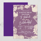 ドイツの感謝祭招待状 招待状 (正面/裏面)