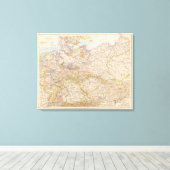ドイツの政治地図 キャンバスプリント (インサイチュ (ウッドフロア))