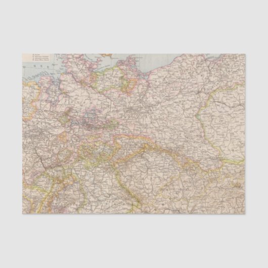 ドイツの政治地図 薄葉紙 (正面)