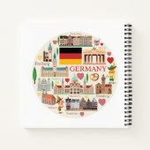 ドイツの旅行アイコン ノートブック (裏面)
