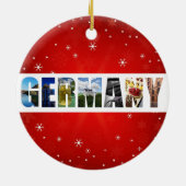 ドイツの旅行写真クリスマス セラミックオーナメント (裏面)