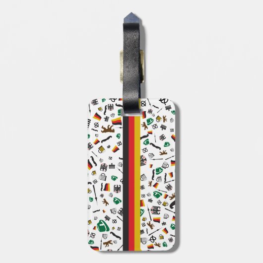 ドイツの旗が付いているドイツ項目 ラゲッジタグ (裏面縦)