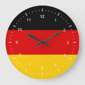 ドイツの旗が付いている柱時計 ラージ壁時計 (正面)
