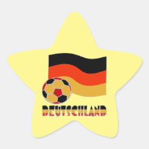 ドイツの旗とサッカーボール グレー枠