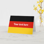 ドイツの旗のドイツのためのカスタムな挨拶状 カード (黄色い花)