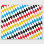 ドイツの旗の色 青いダイヤモンド オクトーバーフェスト ラッピングペーパー (フラット)