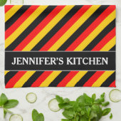 ドイツの旗は着色されたストライプなパターンをインスパイア キッチンタオル (折り畳み)