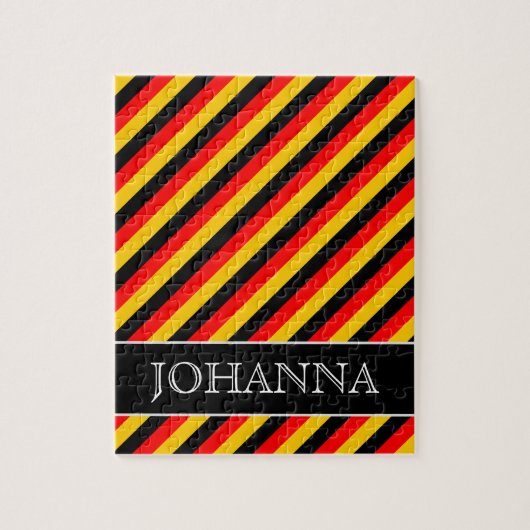 ドイツの旗は着色されたストライプなパターンをインスパイア ジグソーパズル (縦)