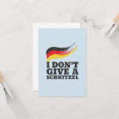 ドイツの旗オクトーバーフェストにシュニッツェルをくれるな カード (正面/裏面インサイチュ)