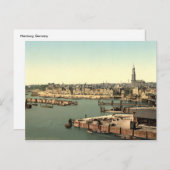 ドイツの時計塔からハンブルグ ポストカード (正面/裏面)