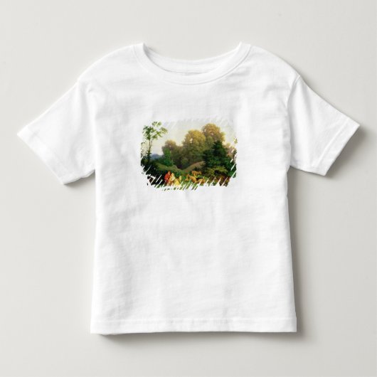 ドイツの景色の羊飼いそしてShepherdess トドラーTシャツ (正面)