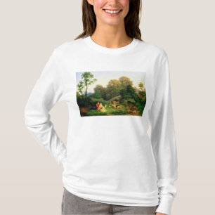 ドイツの景色の羊飼いそしてShepherdess Tシャツ