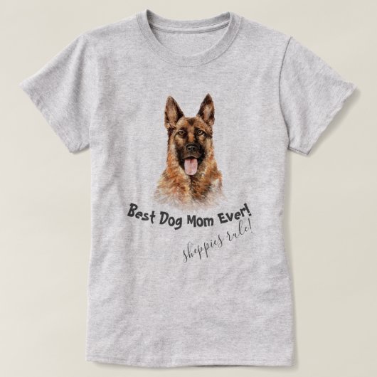ドイツの最高の飼犬の母 Tシャツ (デザイン正面)